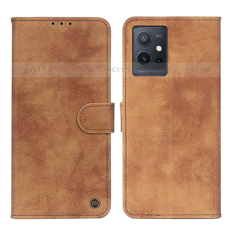 Funda de Cuero Cartera con Soporte Carcasa N03P para Vivo iQOO Z6 5G Marron