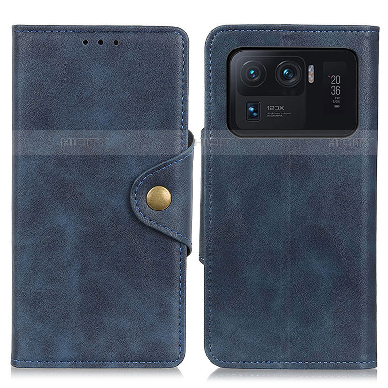 Funda de Cuero Cartera con Soporte Carcasa N03P para Xiaomi Mi 11 Ultra 5G Azul