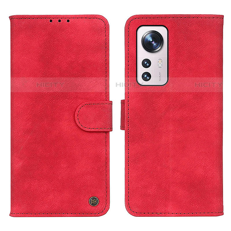 Funda de Cuero Cartera con Soporte Carcasa N03P para Xiaomi Mi 12X 5G Rojo