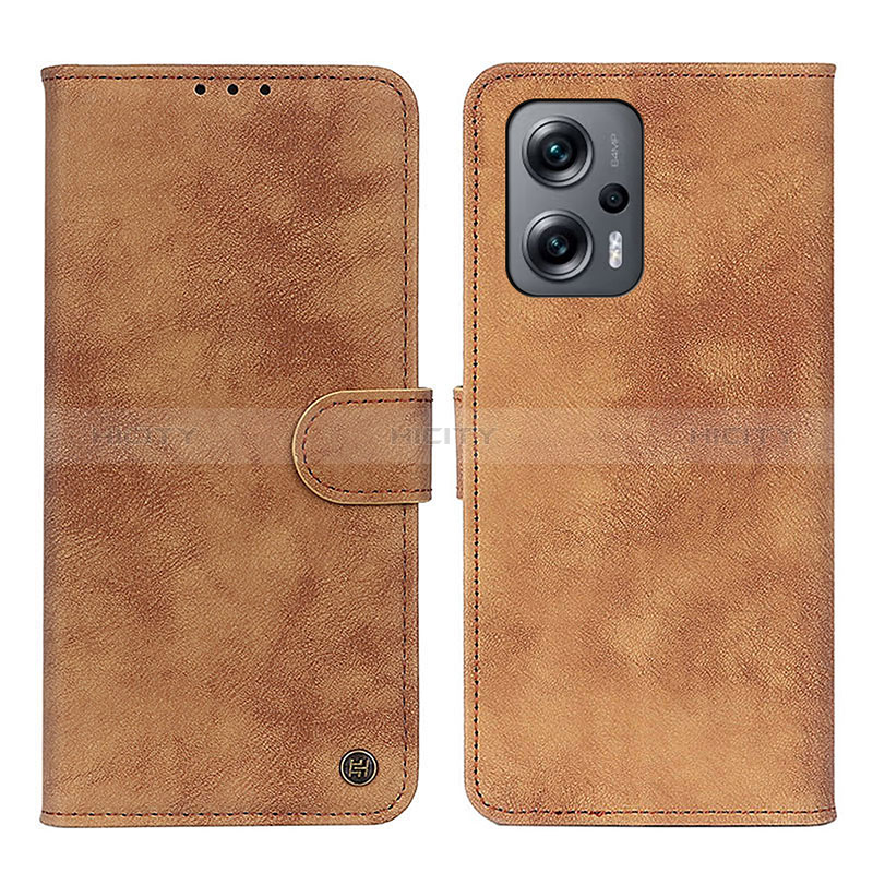 Funda de Cuero Cartera con Soporte Carcasa N03P para Xiaomi Poco X4 GT 5G Marron