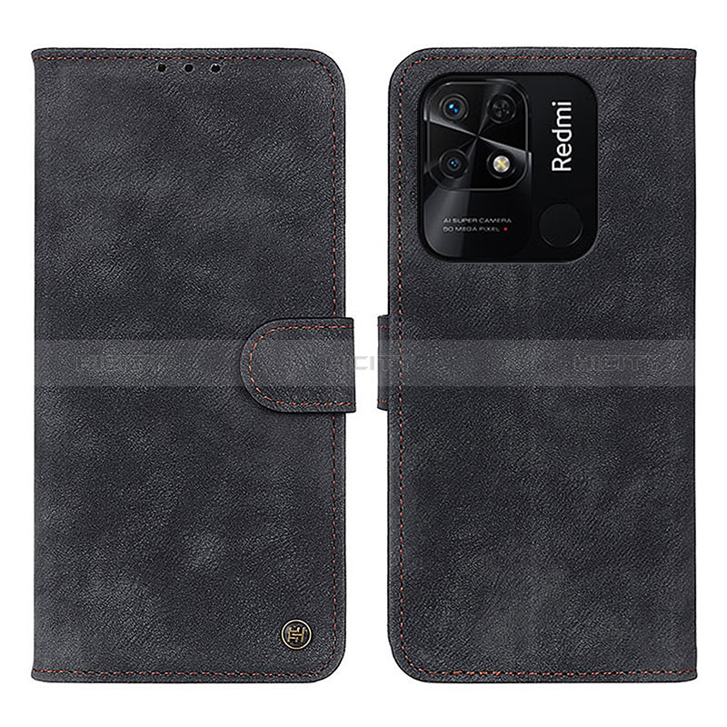 Funda de Cuero Cartera con Soporte Carcasa N03P para Xiaomi Redmi 10 Power Negro