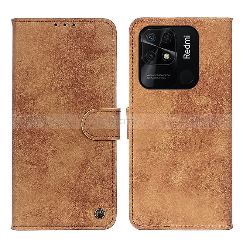 Funda de Cuero Cartera con Soporte Carcasa N03P para Xiaomi Redmi 10C 4G Marron