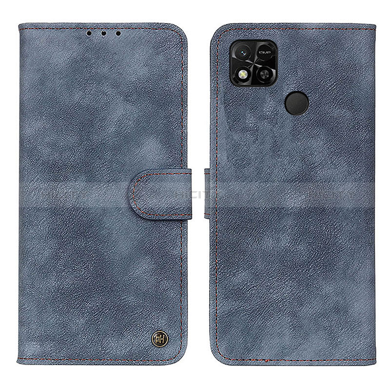 Funda de Cuero Cartera con Soporte Carcasa N03P para Xiaomi Redmi 9C Azul