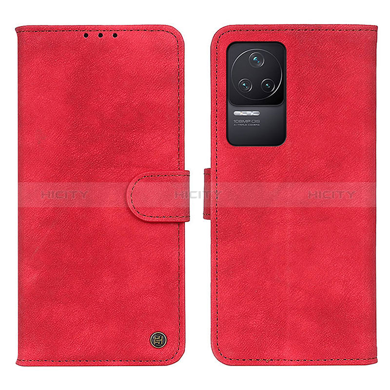 Funda de Cuero Cartera con Soporte Carcasa N03P para Xiaomi Redmi K50 5G Rojo