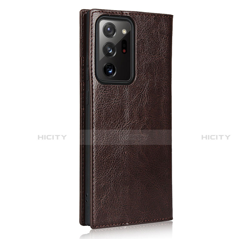 Funda de Cuero Cartera con Soporte Carcasa N04 para Samsung Galaxy Note 20 Ultra 5G Marron