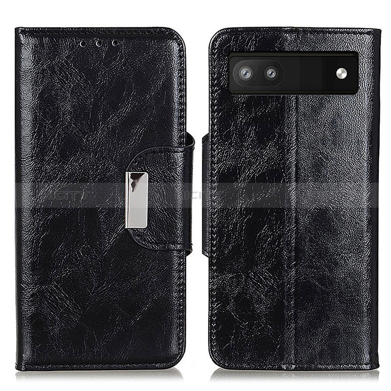 Funda de Cuero Cartera con Soporte Carcasa N04P para Google Pixel 7a 5G Negro