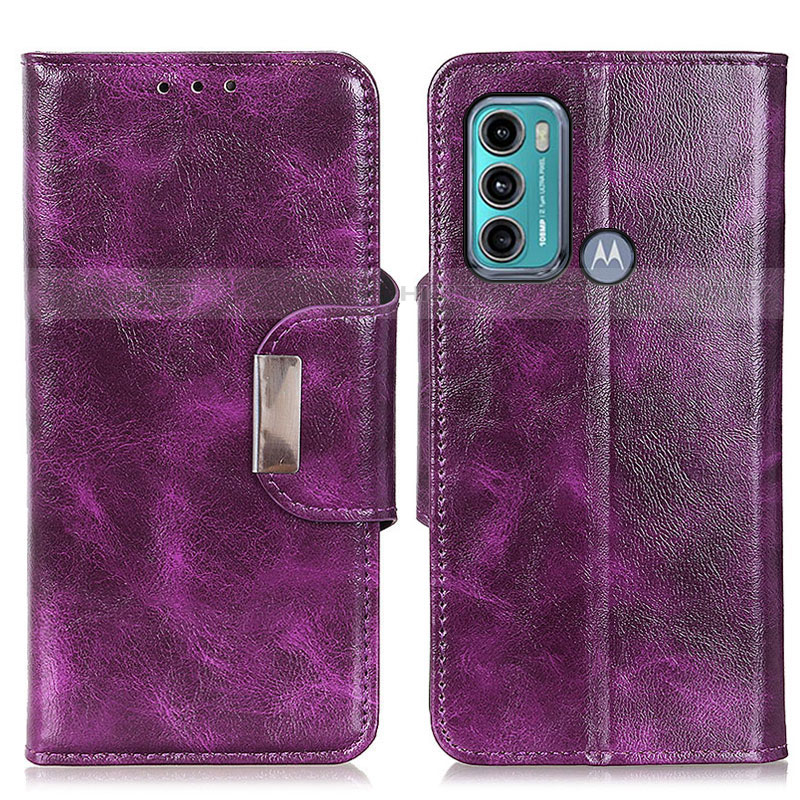 Funda de Cuero Cartera con Soporte Carcasa N04P para Motorola Moto G40 Fusion Morado