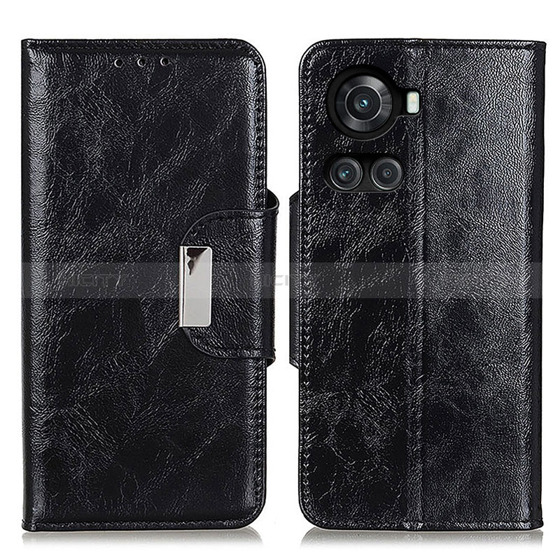 Funda de Cuero Cartera con Soporte Carcasa N04P para OnePlus Ace 5G Negro