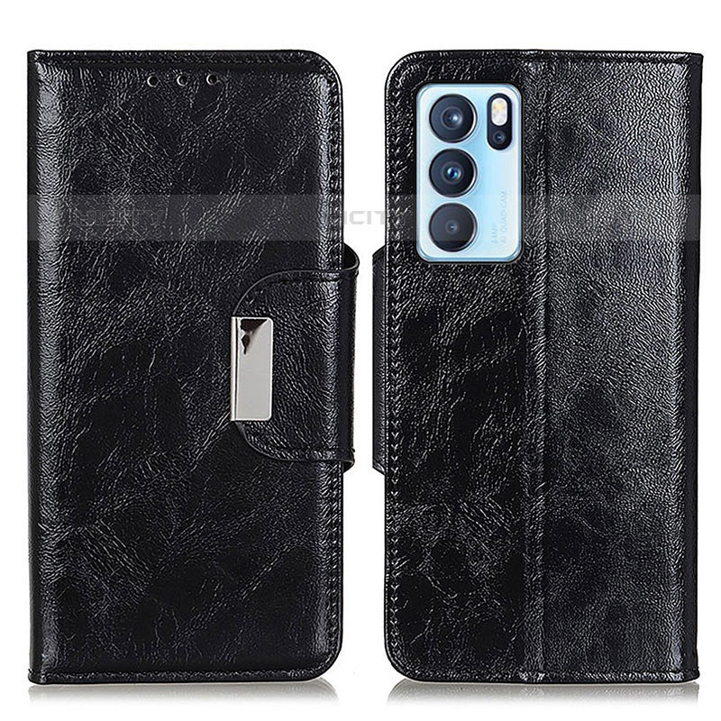 Funda de Cuero Cartera con Soporte Carcasa N04P para Oppo Reno6 Pro 5G India