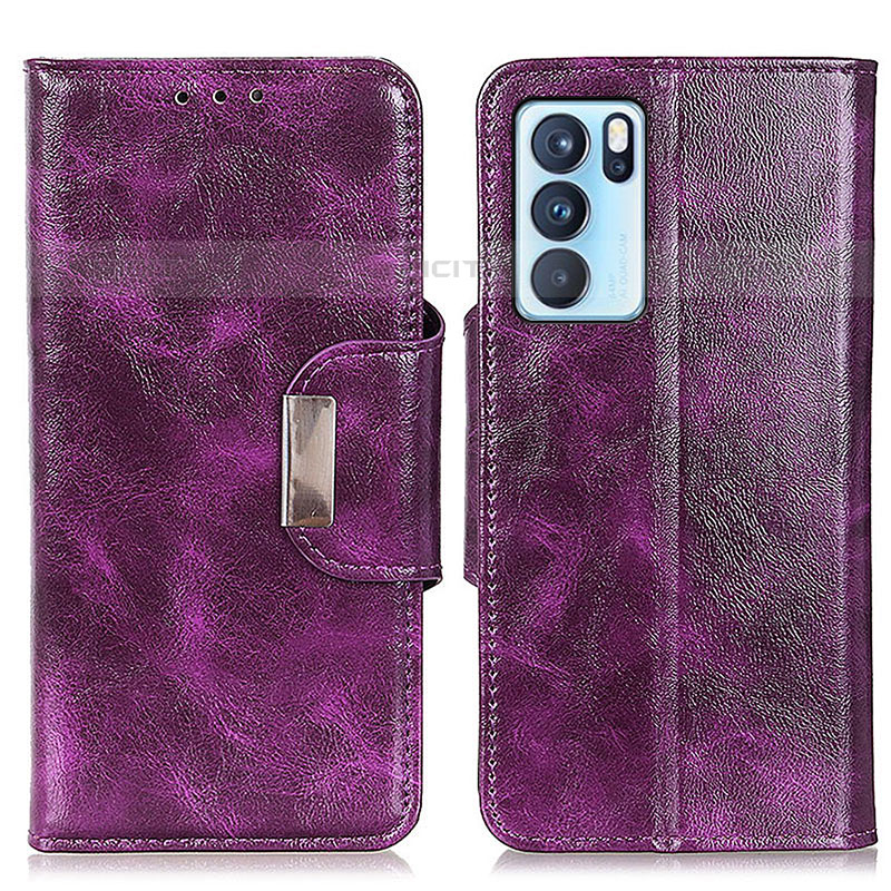 Funda de Cuero Cartera con Soporte Carcasa N04P para Oppo Reno6 Pro 5G India