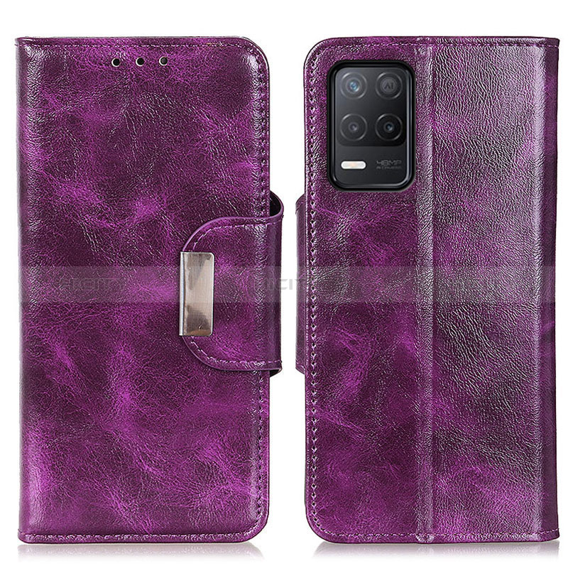 Funda de Cuero Cartera con Soporte Carcasa N04P para Realme Narzo 30 5G Morado