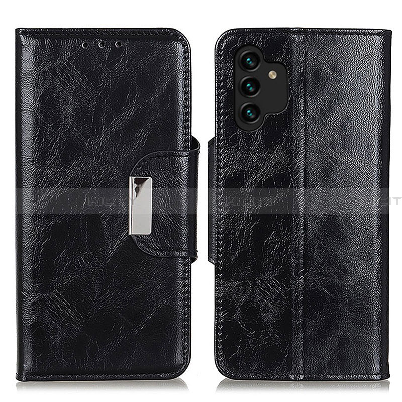 Funda de Cuero Cartera con Soporte Carcasa N04P para Samsung Galaxy A13 4G Negro