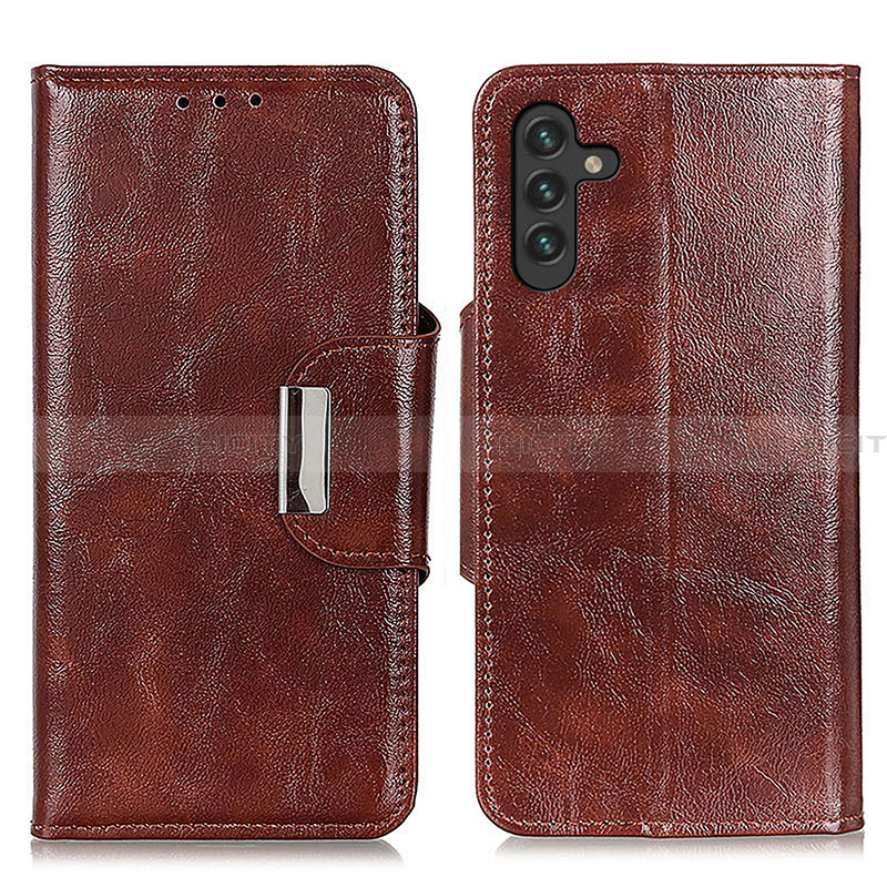 Funda de Cuero Cartera con Soporte Carcasa N04P para Samsung Galaxy A13 5G Marron