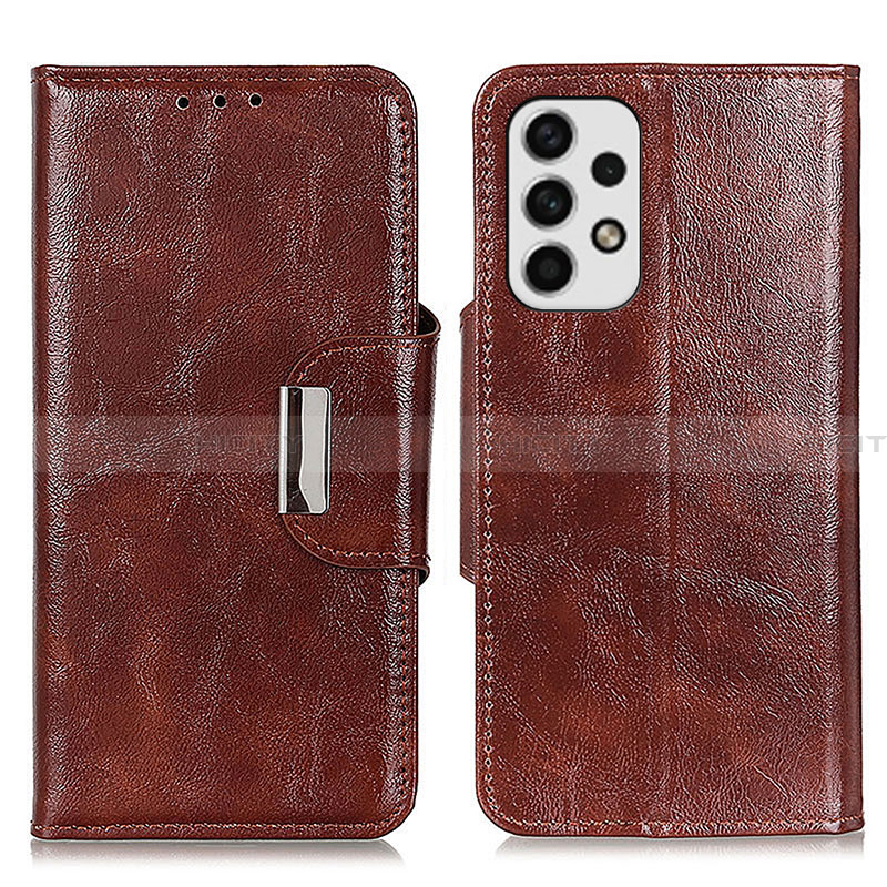 Funda de Cuero Cartera con Soporte Carcasa N04P para Samsung Galaxy A23 4G Marron