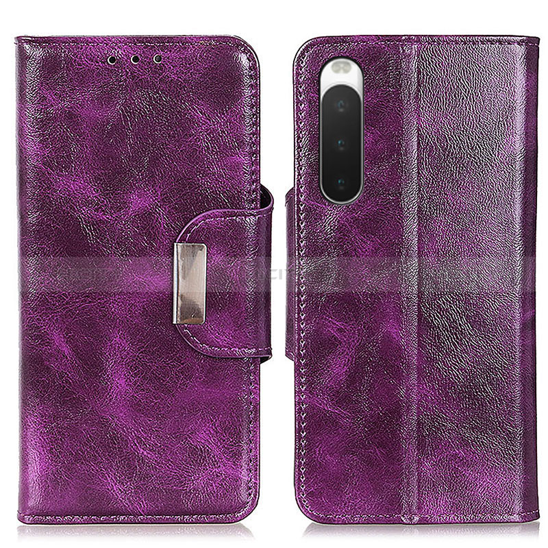 Funda de Cuero Cartera con Soporte Carcasa N04P para Sony Xperia 10 IV