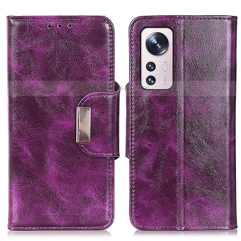 Funda de Cuero Cartera con Soporte Carcasa N04P para Xiaomi Mi 12 Lite 5G Morado