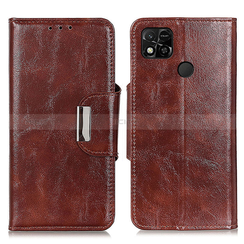 Funda de Cuero Cartera con Soporte Carcasa N04P para Xiaomi POCO C3 Marron