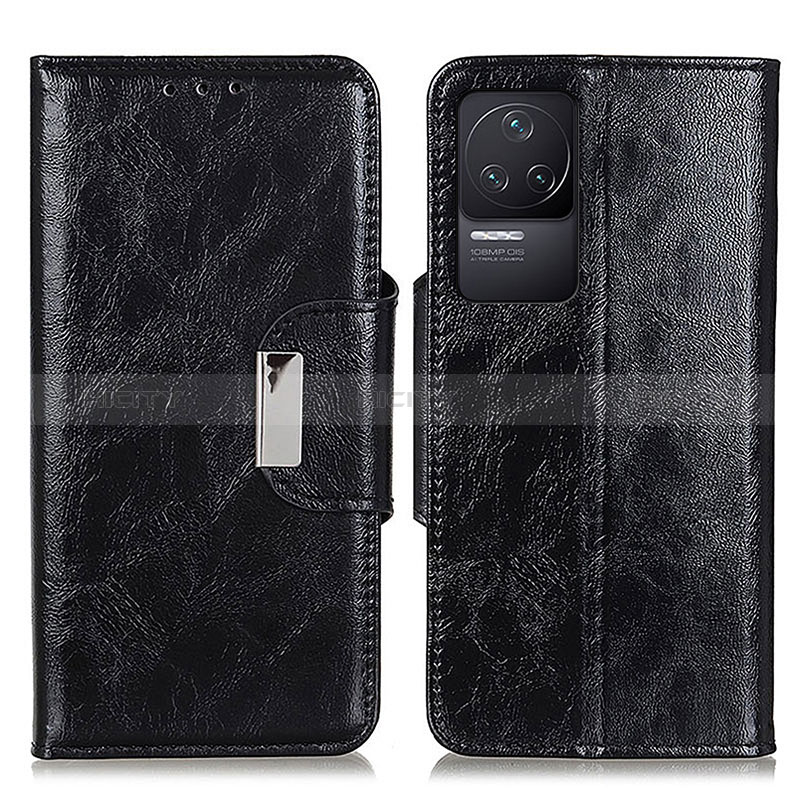 Funda de Cuero Cartera con Soporte Carcasa N04P para Xiaomi Redmi K50 5G Negro