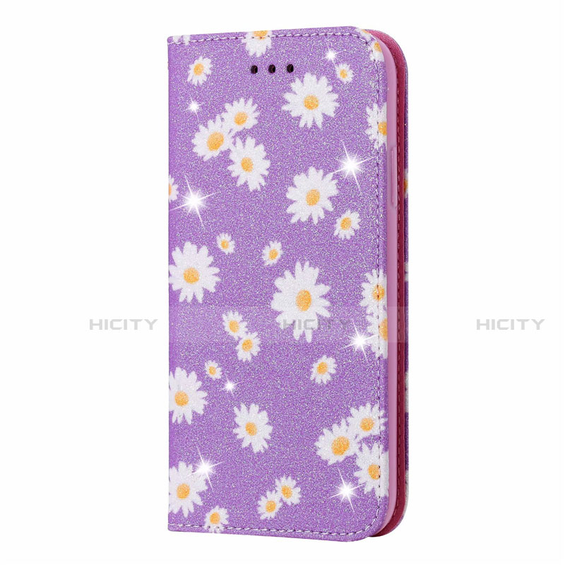 Funda de Cuero Cartera con Soporte Carcasa N05 para Samsung Galaxy Note 20 5G Purpura Claro