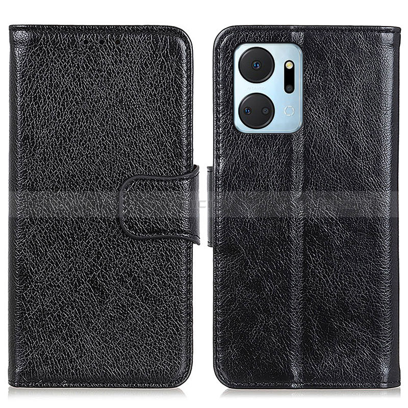 Funda de Cuero Cartera con Soporte Carcasa N05P para Huawei Honor X7a Negro