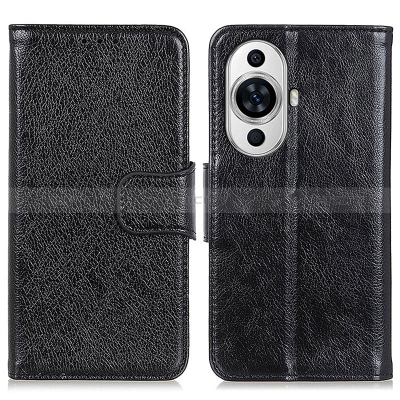 Funda de Cuero Cartera con Soporte Carcasa N05P para Huawei Nova 11 Pro Negro