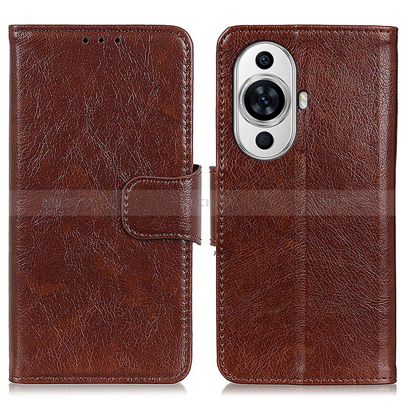 Funda de Cuero Cartera con Soporte Carcasa N05P para Huawei Nova 11 Ultra Marron