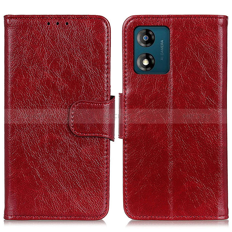 Funda de Cuero Cartera con Soporte Carcasa N05P para Motorola Moto E13