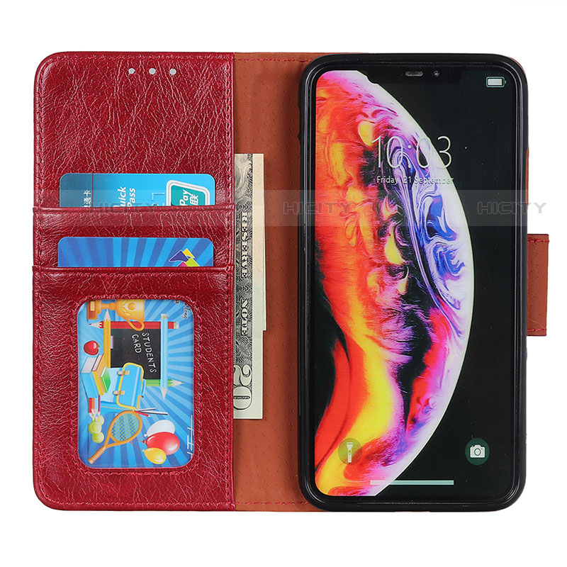 Funda de Cuero Cartera con Soporte Carcasa N05P para Motorola Moto E20