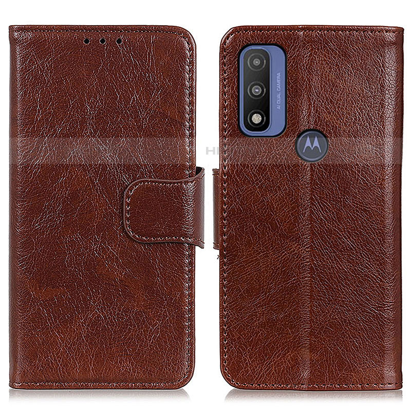 Funda de Cuero Cartera con Soporte Carcasa N05P para Motorola Moto G Pure