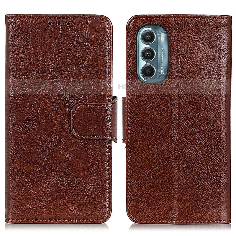 Funda de Cuero Cartera con Soporte Carcasa N05P para Motorola Moto G Stylus (2022) 5G Marron