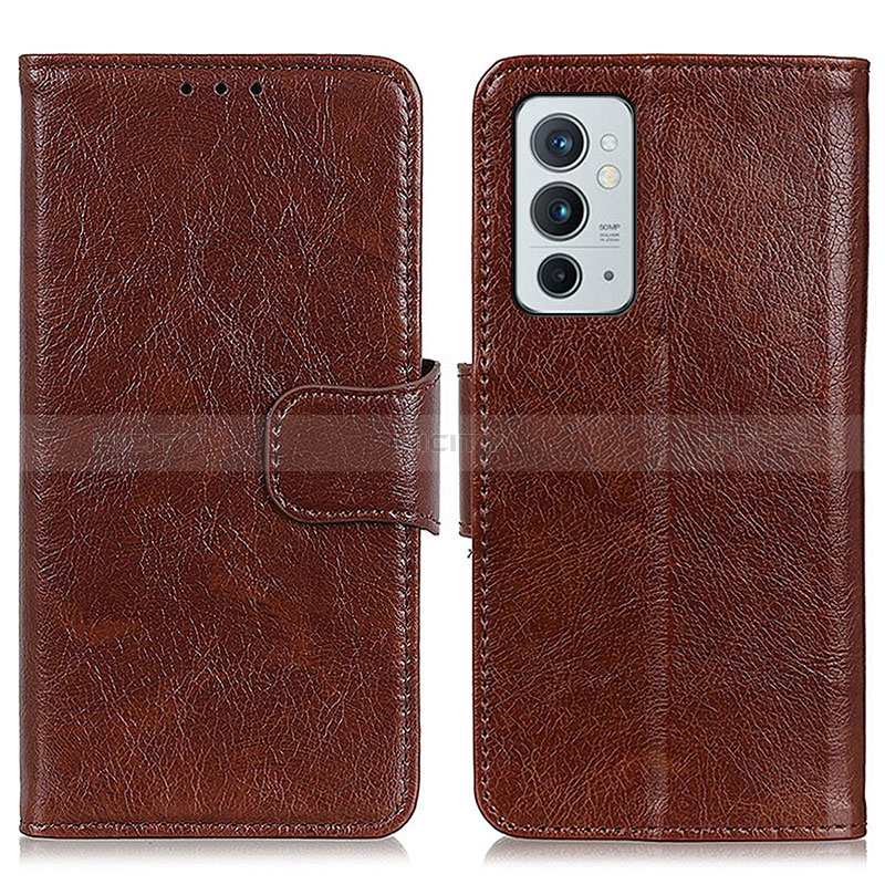 Funda de Cuero Cartera con Soporte Carcasa N05P para OnePlus 9RT 5G Marron