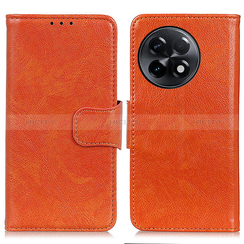 Funda de Cuero Cartera con Soporte Carcasa N05P para OnePlus Ace 2 5G Naranja