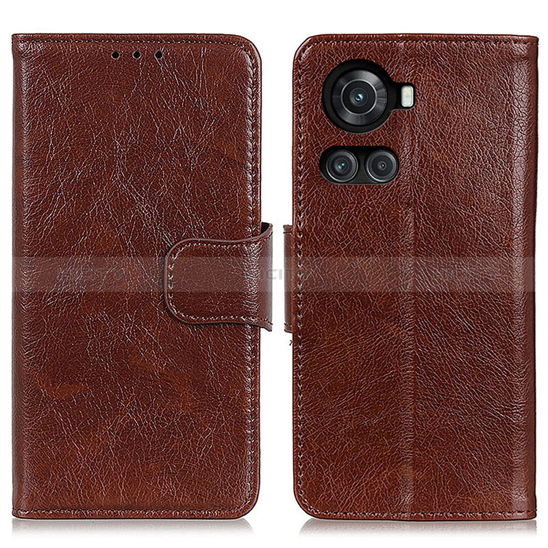 Funda de Cuero Cartera con Soporte Carcasa N05P para OnePlus Ace 5G Marron