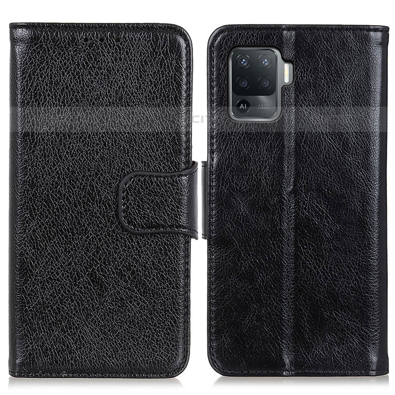 Funda de Cuero Cartera con Soporte Carcasa N05P para Oppo F19 Pro