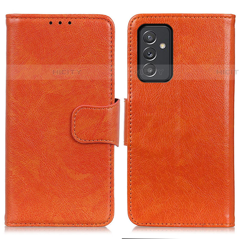 Funda de Cuero Cartera con Soporte Carcasa N05P para Samsung Galaxy A05s Naranja