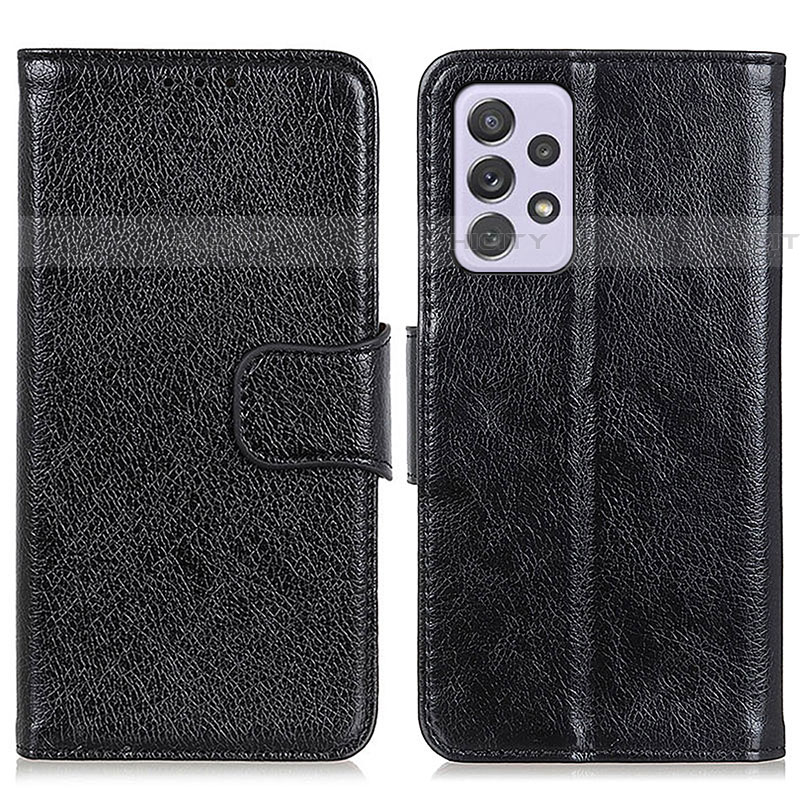 Funda de Cuero Cartera con Soporte Carcasa N05P para Samsung Galaxy A73 5G Negro