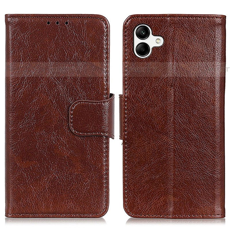 Funda de Cuero Cartera con Soporte Carcasa N05P para Samsung Galaxy F04 Marron