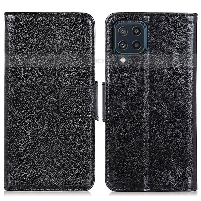 Funda de Cuero Cartera con Soporte Carcasa N05P para Samsung Galaxy M32 4G Negro