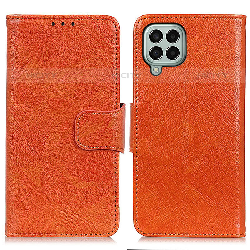 Funda de Cuero Cartera con Soporte Carcasa N05P para Samsung Galaxy M33 5G Naranja