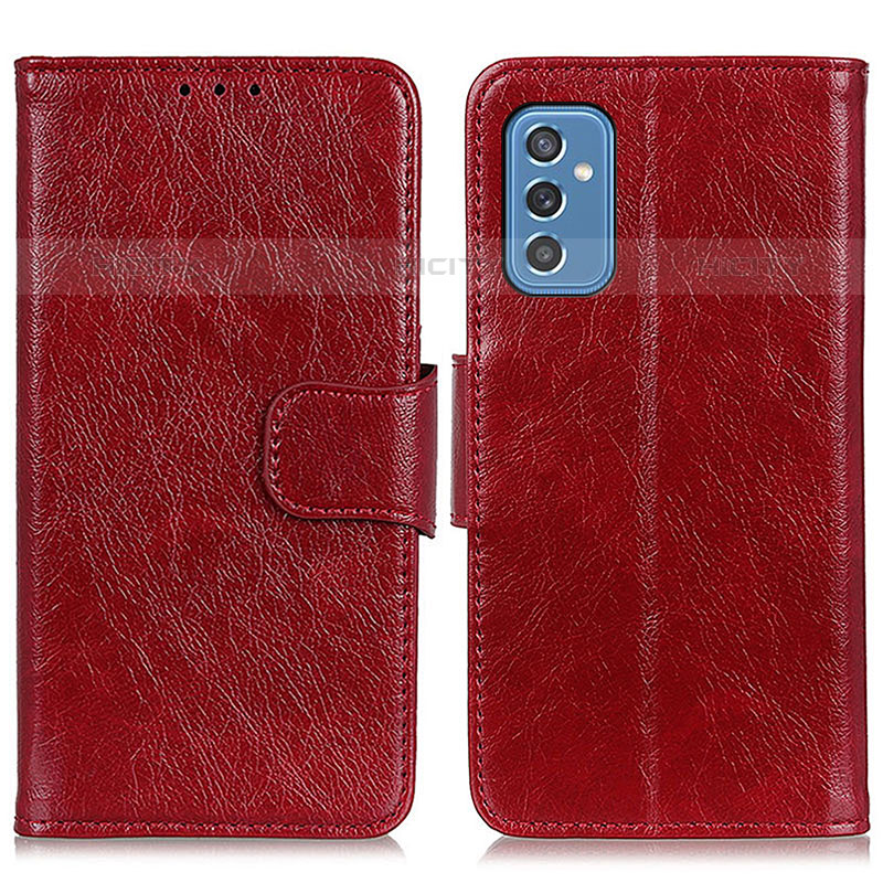 Funda de Cuero Cartera con Soporte Carcasa N05P para Samsung Galaxy M52 5G Rojo