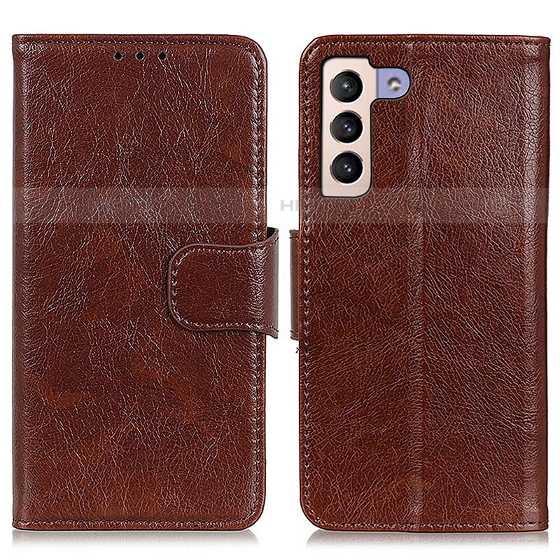 Funda de Cuero Cartera con Soporte Carcasa N05P para Samsung Galaxy S21 5G Marron