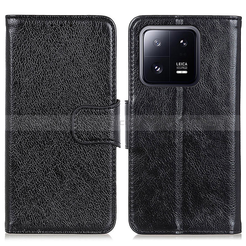 Funda de Cuero Cartera con Soporte Carcasa N05P para Xiaomi Mi 13 Pro 5G Negro