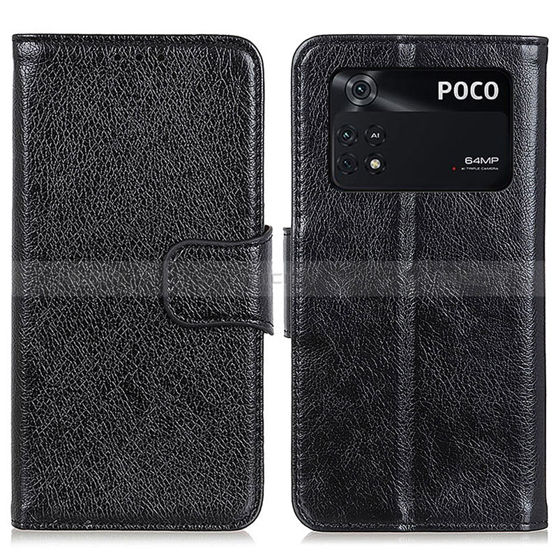 Funda de Cuero Cartera con Soporte Carcasa N05P para Xiaomi Poco M4 Pro 4G