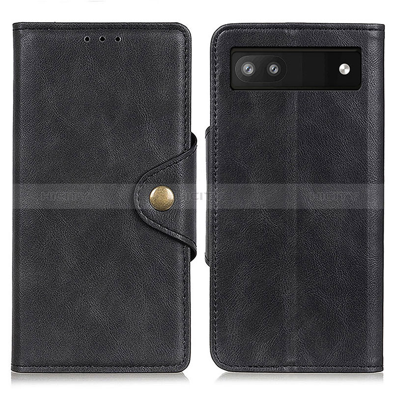 Funda de Cuero Cartera con Soporte Carcasa N06P para Google Pixel 7a 5G Negro