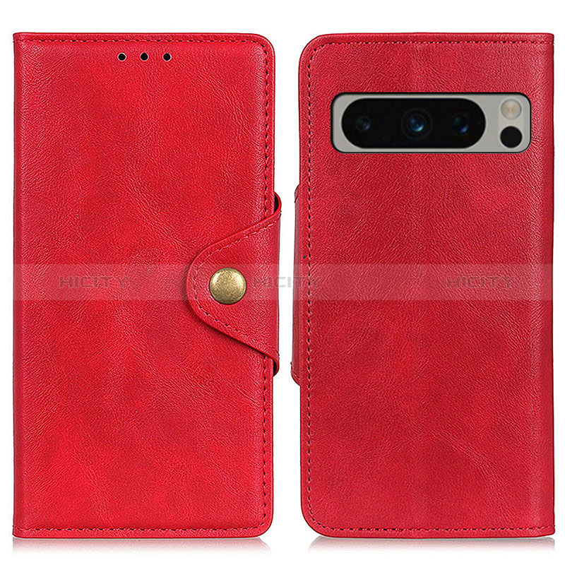 Funda de Cuero Cartera con Soporte Carcasa N06P para Google Pixel 8 Pro 5G Rojo