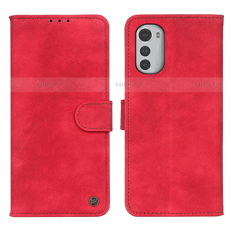 Funda de Cuero Cartera con Soporte Carcasa N06P para Motorola Moto E32