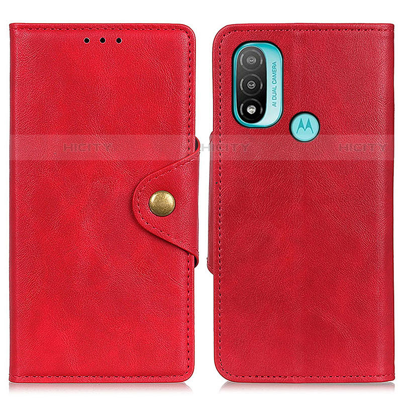 Funda de Cuero Cartera con Soporte Carcasa N06P para Motorola Moto E40 Rojo