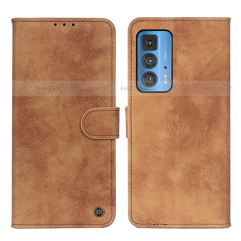 Funda de Cuero Cartera con Soporte Carcasa N06P para Motorola Moto Edge S Pro 5G Marron