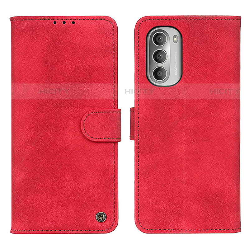 Funda de Cuero Cartera con Soporte Carcasa N06P para Motorola Moto G Stylus (2022) 4G Rojo