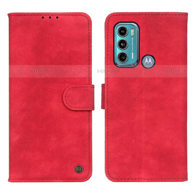 Funda de Cuero Cartera con Soporte Carcasa N06P para Motorola Moto G40 Fusion Rojo